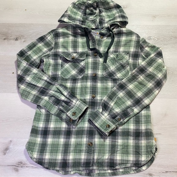 Carhartt Tops - Carhartt Green Plaid Button Down Shirt